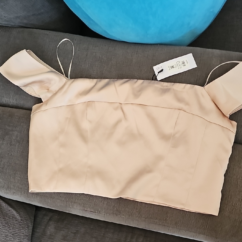 Elegant Cream Off-Shoulder Top